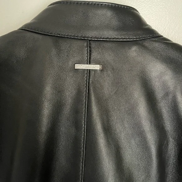Michael Kors Mens Leather Jacket - Picture 4 of 5